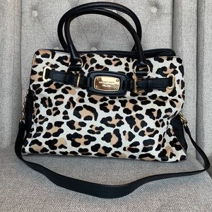 Leopard Michael Kore purse